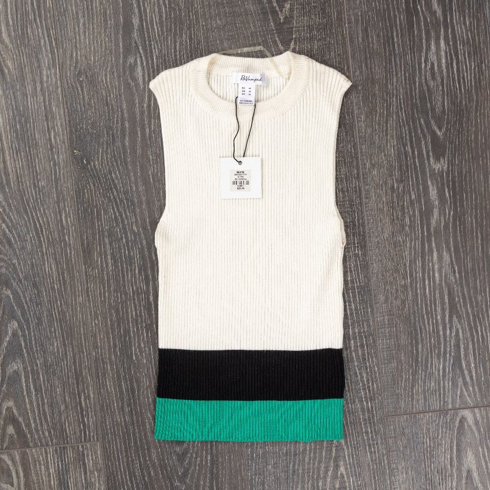 White Knit Sleeveless Top Medium